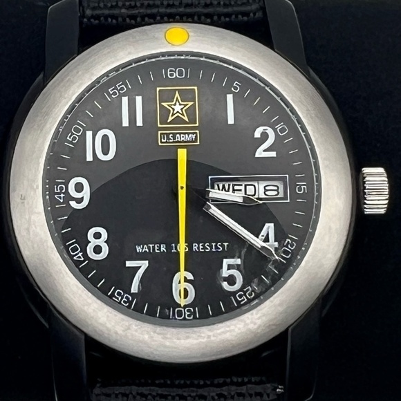 US Army Unisex  Black Silver Watch Working - Picture 5 of 9